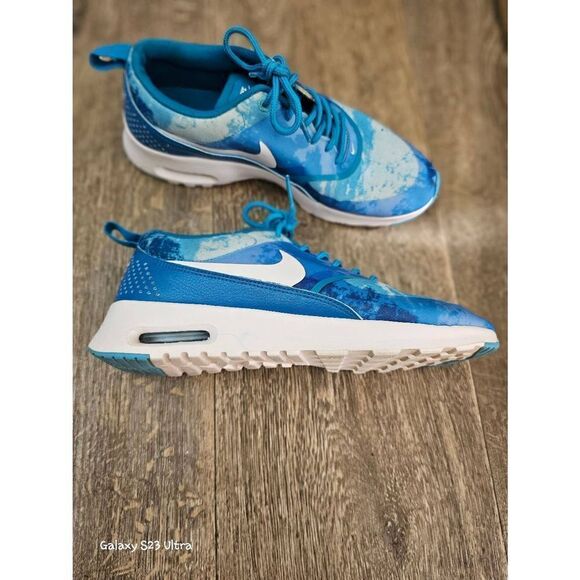 Nike Air Max Thea Print Blue Lacquer White EUC - Picture 5 of 13